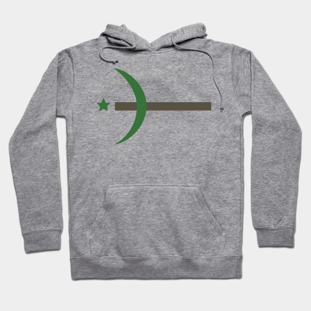 Combination of Crescent with Cross religious symbols in flat design icon Hoodie by wavemovies